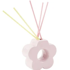 Diffuseur à bâtonnets parfumés céramique forme fleur H10cm (3 modèles)