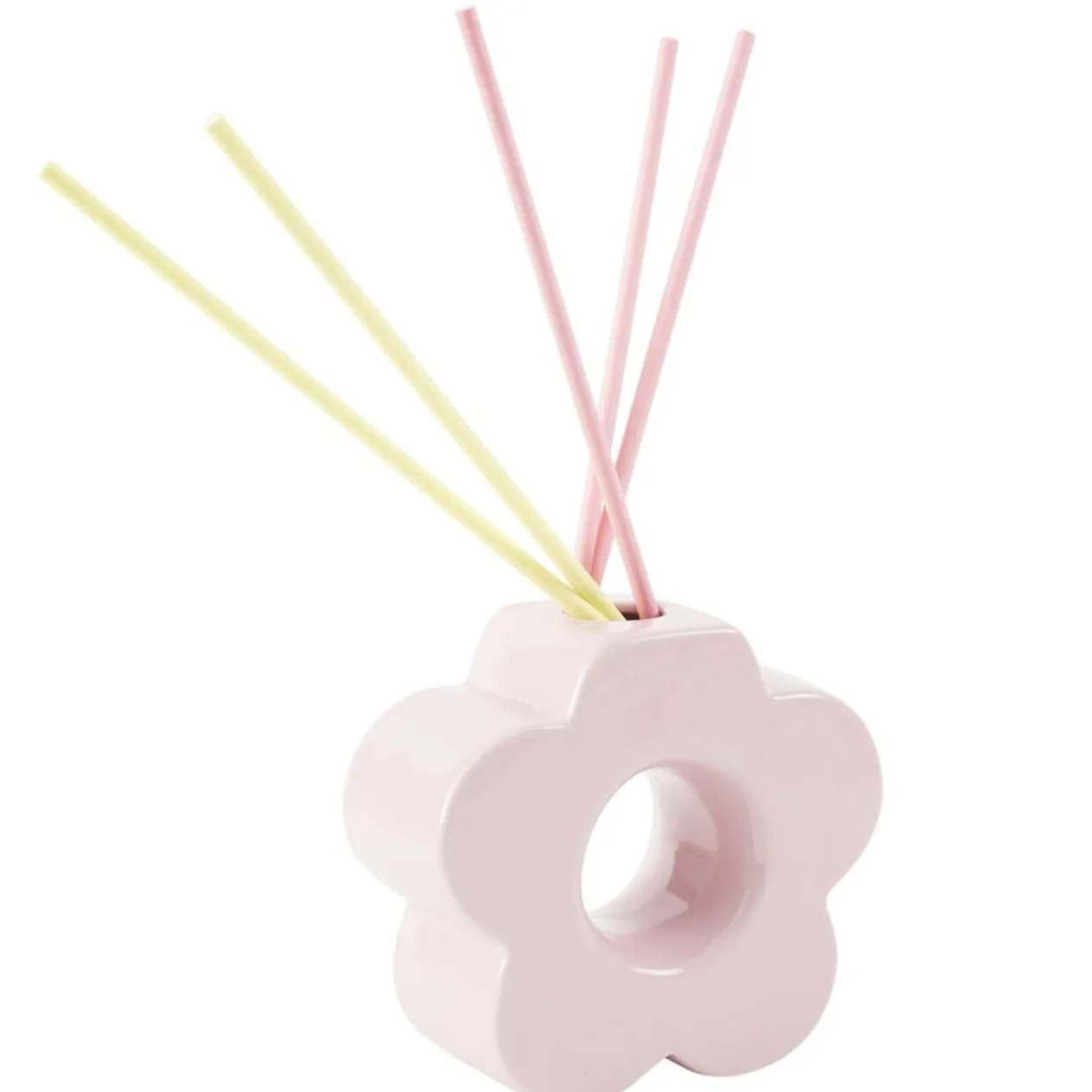 Diffuseur à bâtonnets parfumés céramique forme fleur H10cm (3 modèles)