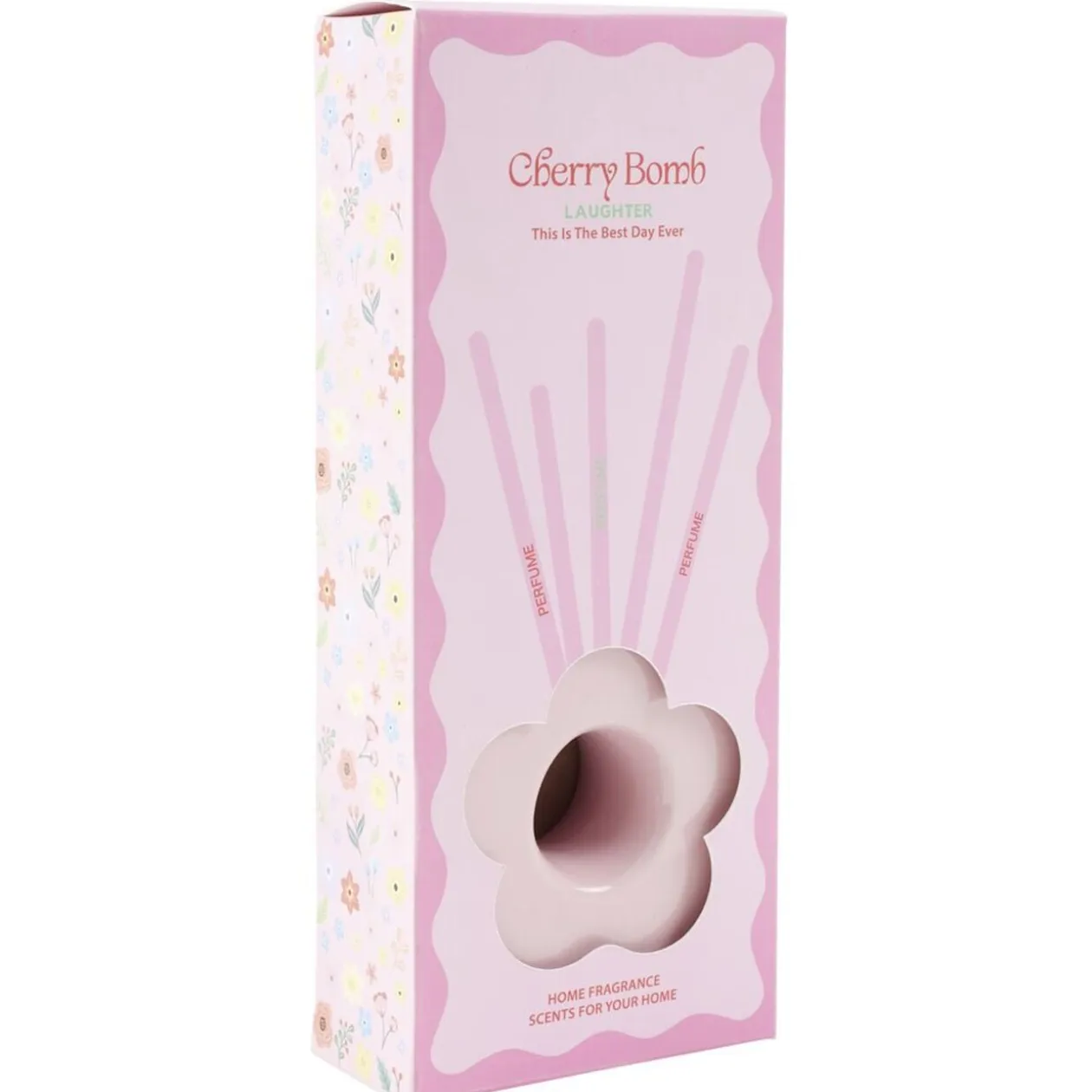 Diffuseur à bâtonnets parfumés céramique forme fleur H10cm (3 modèles)