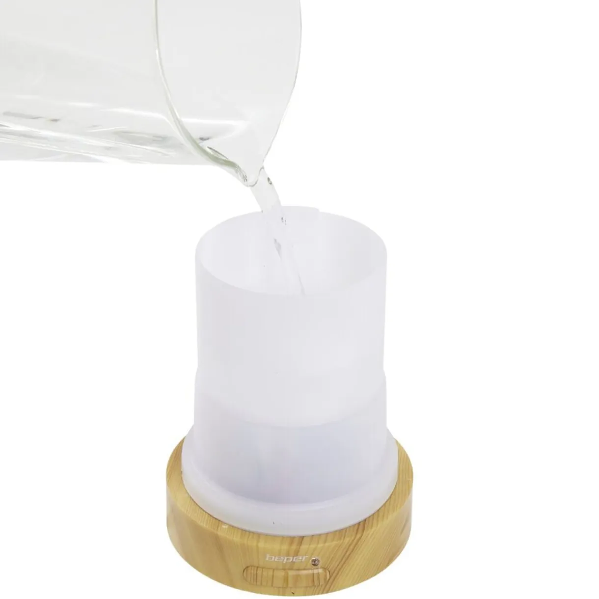Diffuseur d'huile essentielle électrique en verre blanc avec LED Ø12xH22cm < Gifi Best