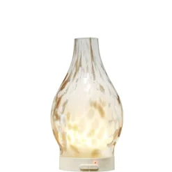 Diffuseur d'huile essentielle électrique en verre blanc avec LED Ø12xH22cm < Gifi Best