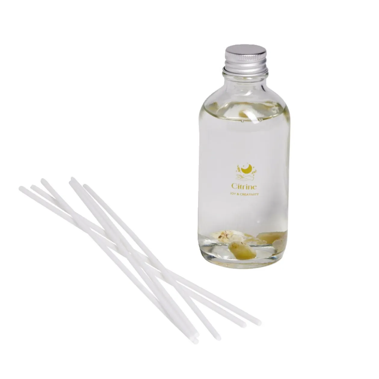 Diffuseur senteur avec pierres semi précieuses et 6 bâtonnets - 4 modèles
