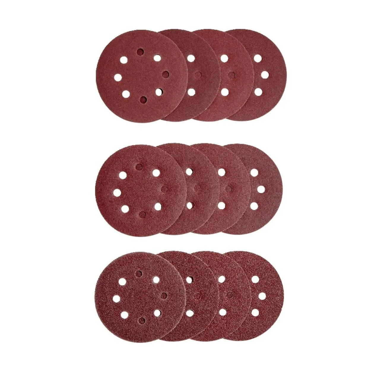 12 disques abrasifs en Corindon pour ponceuses vibrantes - Ø125 mm