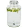 Distributeur de boisson en verre transparent avec robinet 8L - H36,5cm