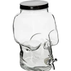 Distributeur de boisson tête de mort en verre