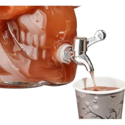 Distributeur de boisson tête de mort en verre