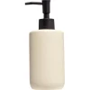 Distributeur de savon céramique beige Ø7xH18,5cm