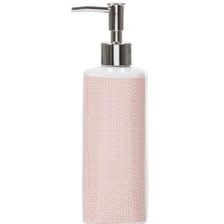 Distributeur de savon céramique carreau de ciment rose