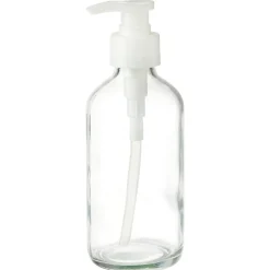 Distributeur de savon 200ml en verre et plastique gris Ø6xH17cm < Gifi Hot
