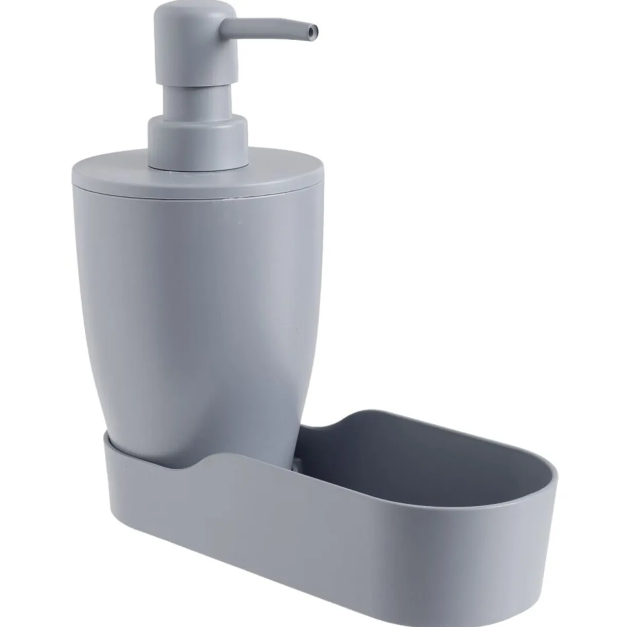 Distributeur de savon plastique avec socle 17,5x8,5xH17cm (2 modèles blanc ou gris) < Gifi Clearance