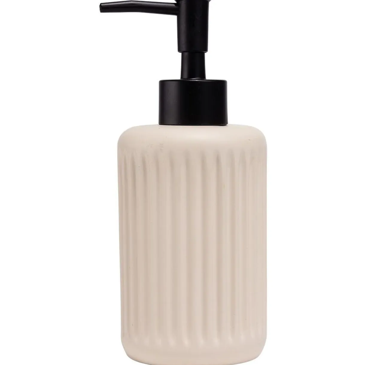 Distributeur de savon plastique rose effet rainuré Ø7,5xH17,5cm < Gifi Hot