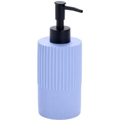 Distributeur de savon résine stries Ø7xH18,5cm (3modèles)