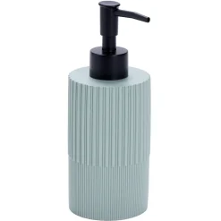 Distributeur de savon résine stries Ø7xH18,5cm (3modèles)