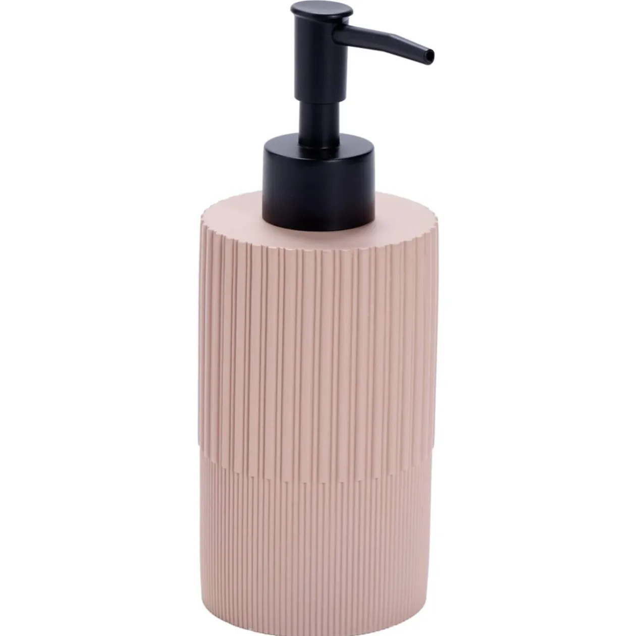 Distributeur de savon résine stries Ø7xH18,5cm (3modèles)