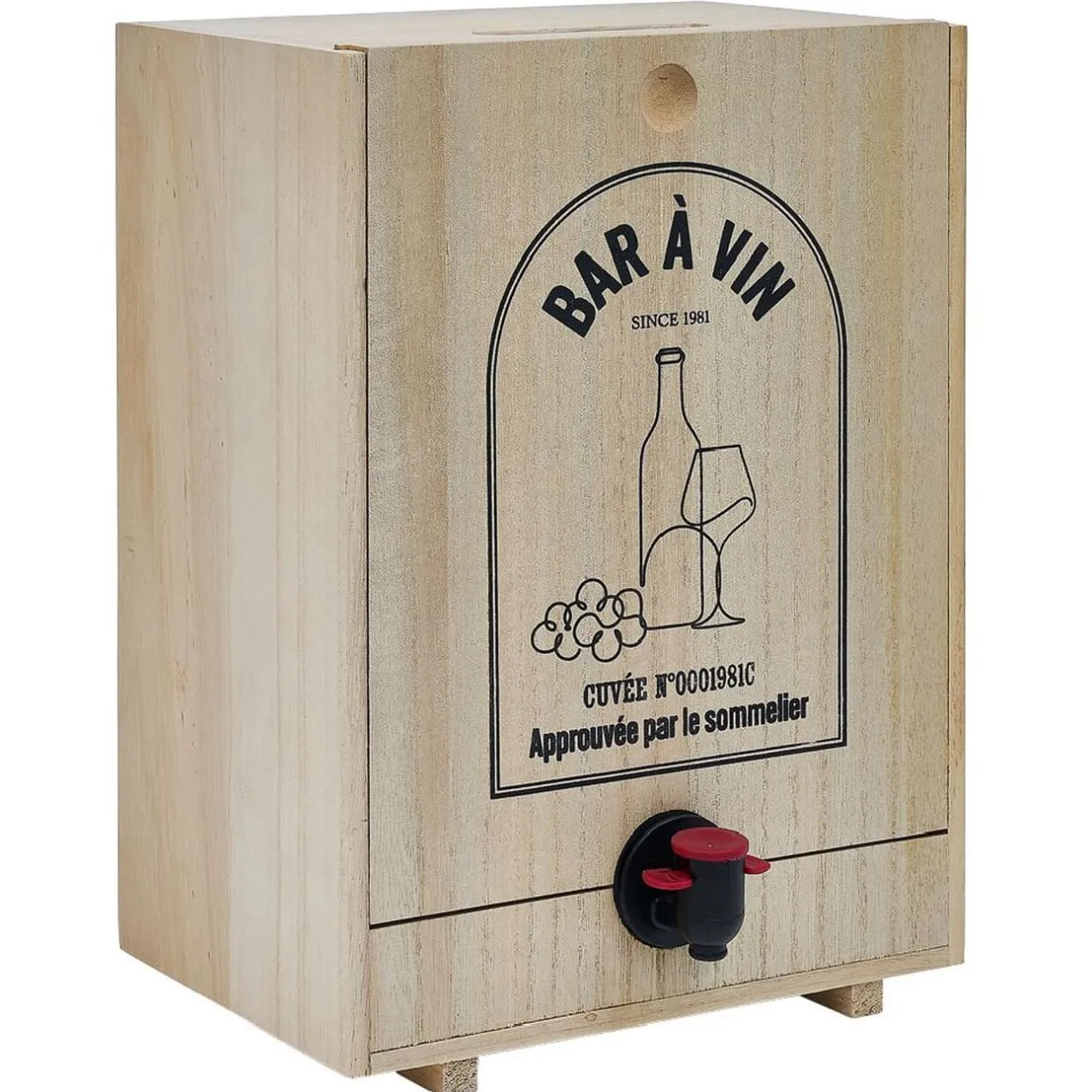 Distributeur de vin en bois pour cubi 5L < Gifi Clearance