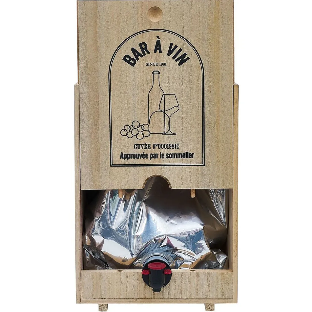 Distributeur de vin en bois pour cubi 5L < Gifi Clearance