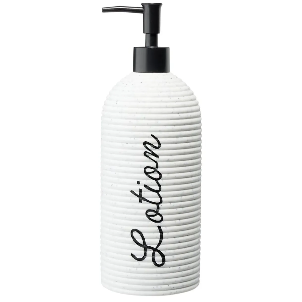 Distributeur à savon 1L inscription Lotion polyrésine Ø9xH25cm (2 modèles) < Gifi