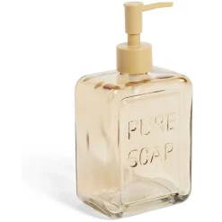 Distributeur à savon 500ml inscription Pure Soap en verre 4 coloris