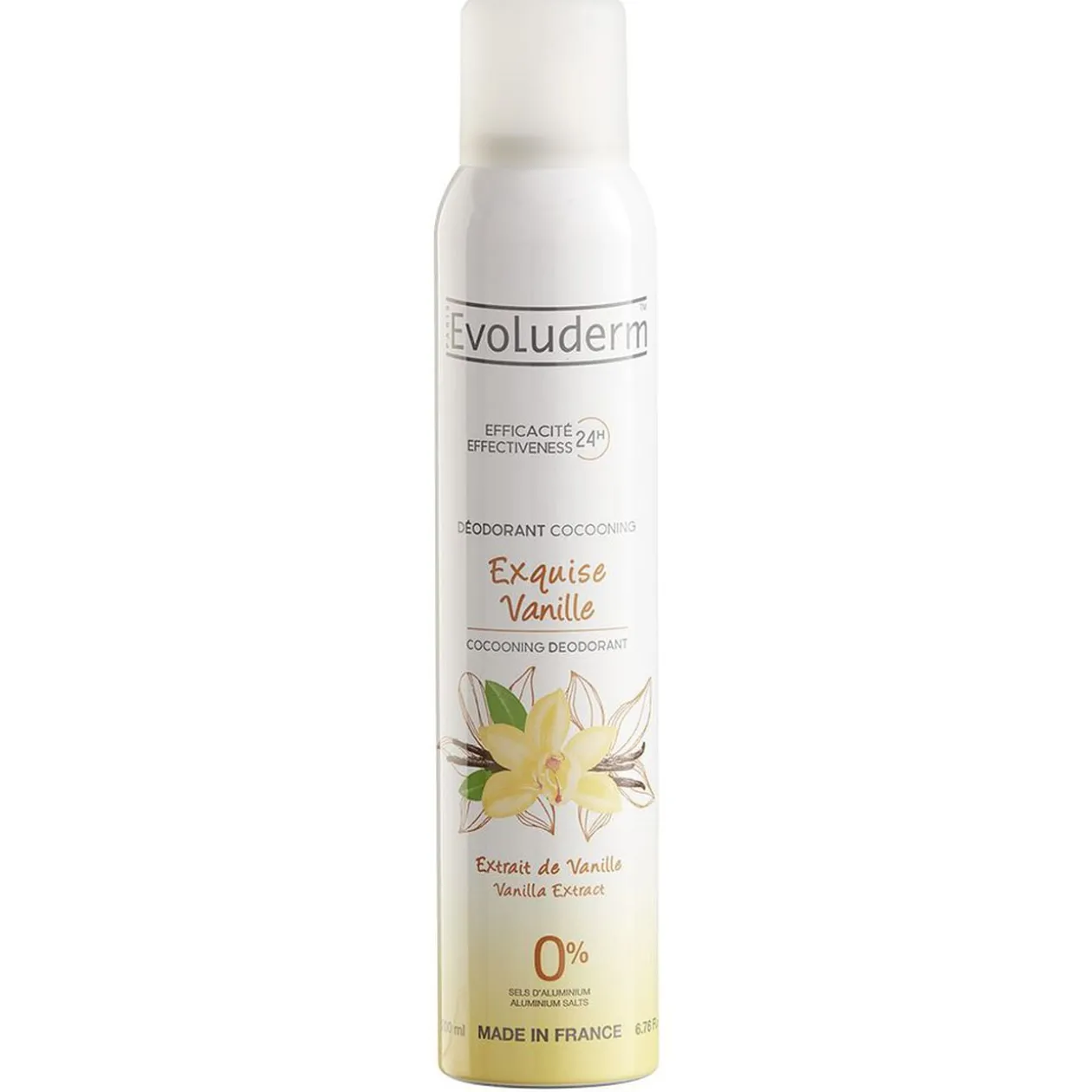 Déodorant Evoluderm exquise vanille 200 ml