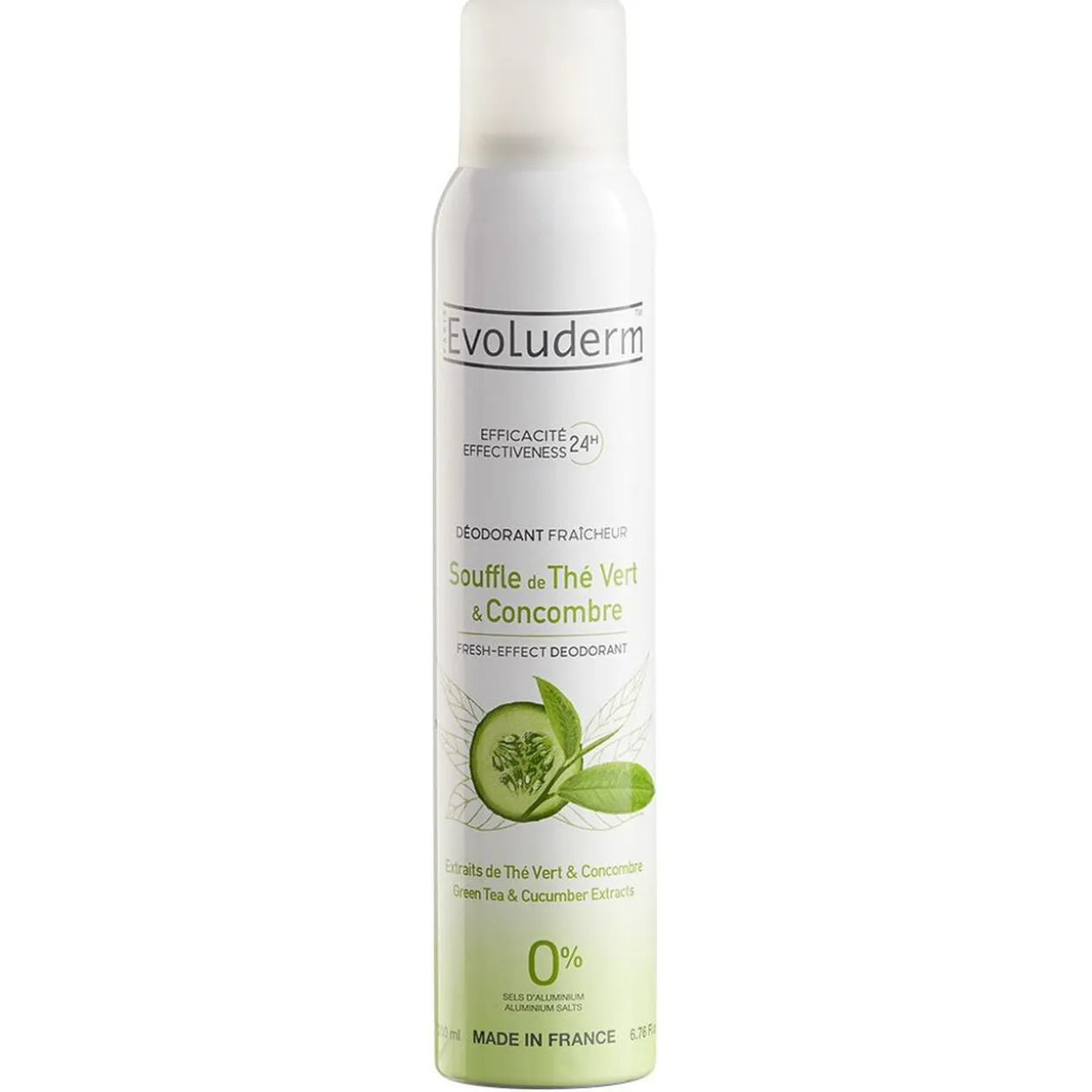 Déodorant Evoluderm thé vert concombre 200 ml