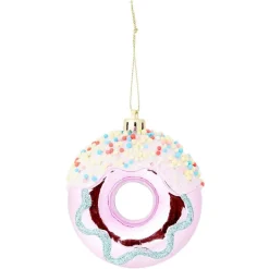 Donut à suspendre bleu ou rose Ø8cm