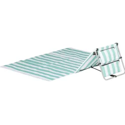 Dossier de plage XL Funky rayure vert blanc 153x148xH41cm < Gifi Discount