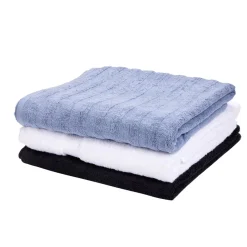 Drap de bain 100% coton 100x150cm - 3 modèles