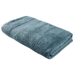 Drap de bain maxi 90x150cm coton bleu paon < Gifi Clearance
