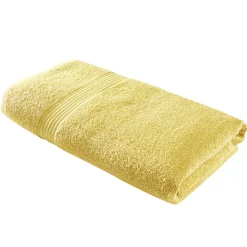 Drap de bain 70x130cm coton jaune ocre