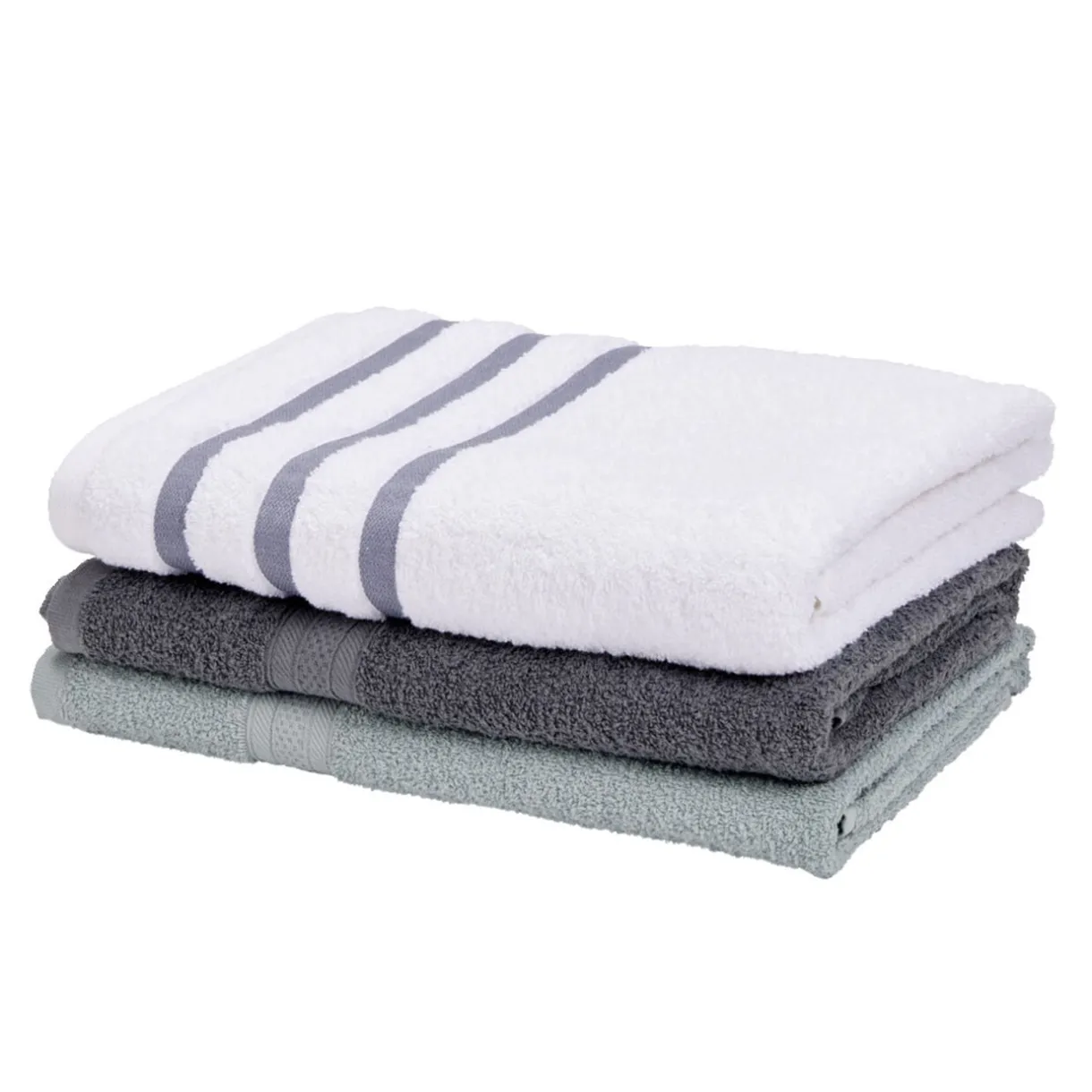 Drap de douche 100% coton 70x130cm - 3 modèles < Gifi Outlet