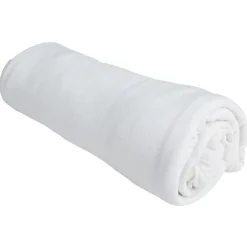 Drap housse blanc 1 personne 90x190cm
