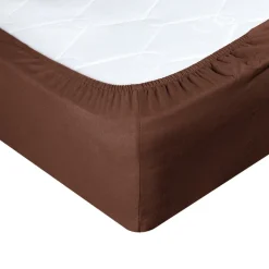 Drap-housse 2 personnes microfibre uni 140x200cm (4 modèles)