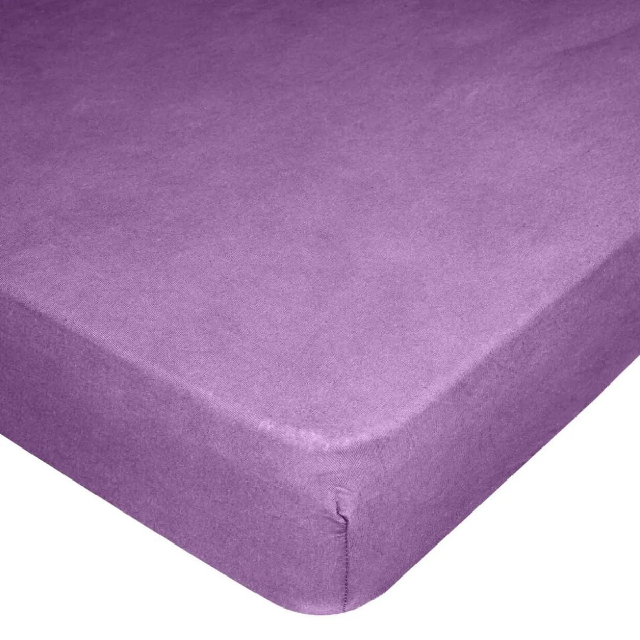 Drap housse 2 personnes 180x200cm coton jersey (3 modèles)