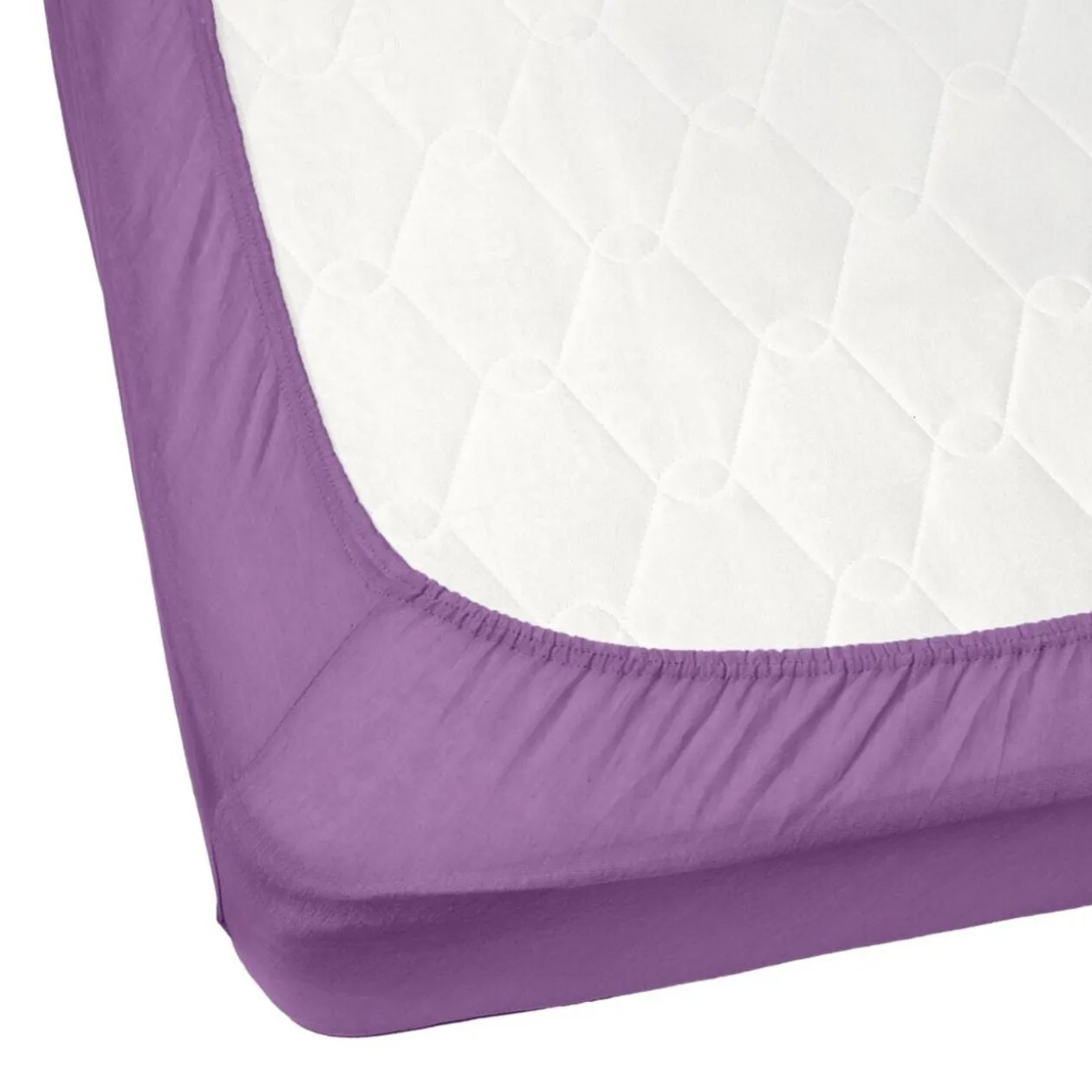 Drap housse 2 personnes 180x200cm coton jersey (3 modèles)