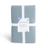 Drap housse 90x190cm 100% coton bleu chiné