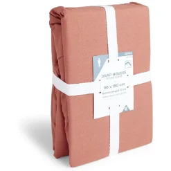 Drap housse 90x190cm 100% coton rouge brique < Gifi