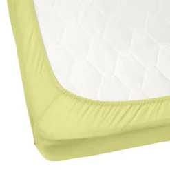 Drap housse 90x200cm 1 personne jaune