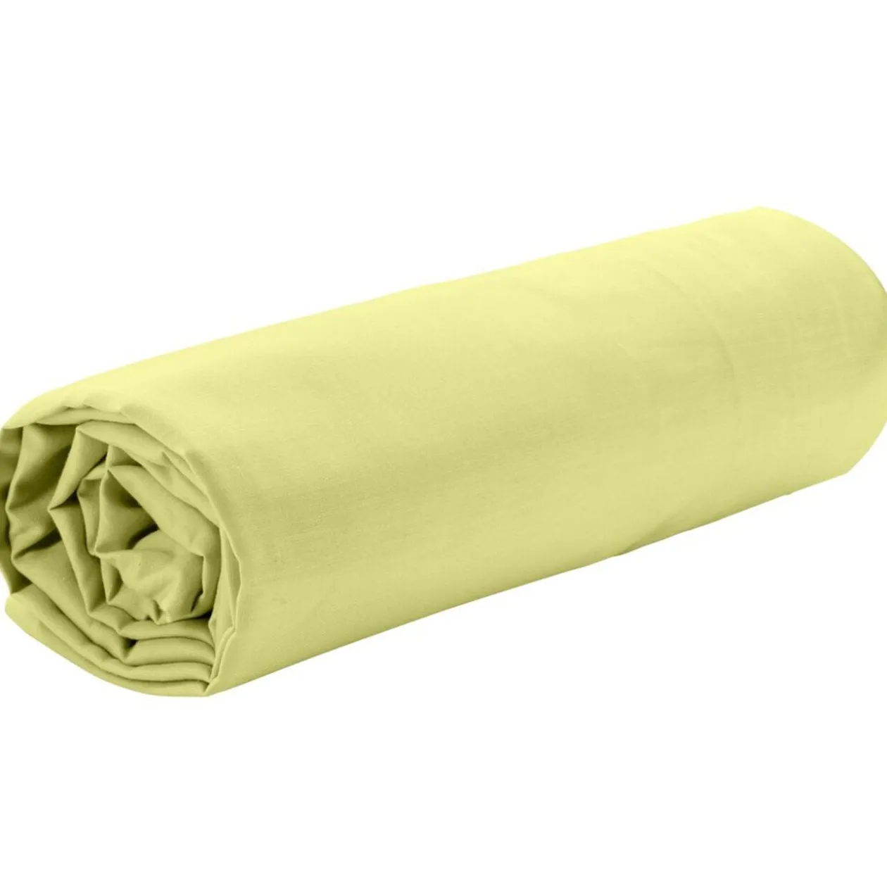 Drap housse 90x200cm 1 personne jaune