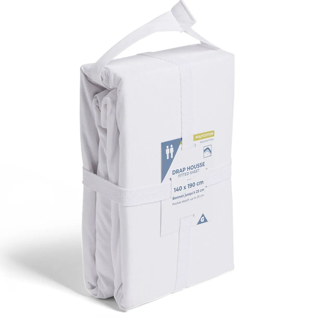Drap housse 140x190cm polycoton blanc < Gifi Clearance