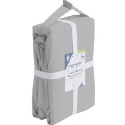 Drap housse 160x200cm polycoton gris