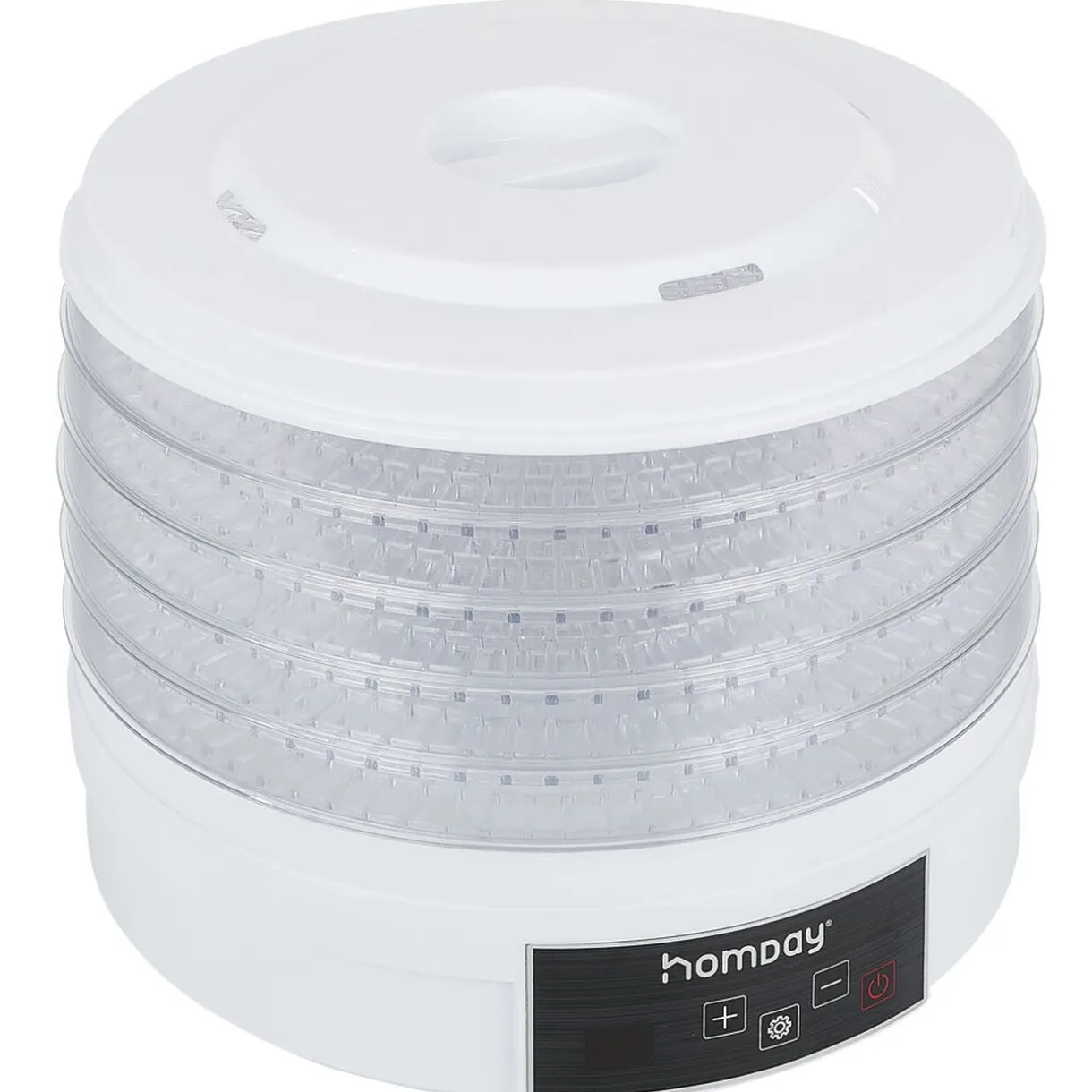 Déshydrateur alimentaire Homday 350W ABS blanc Ø30cm < Gifi New