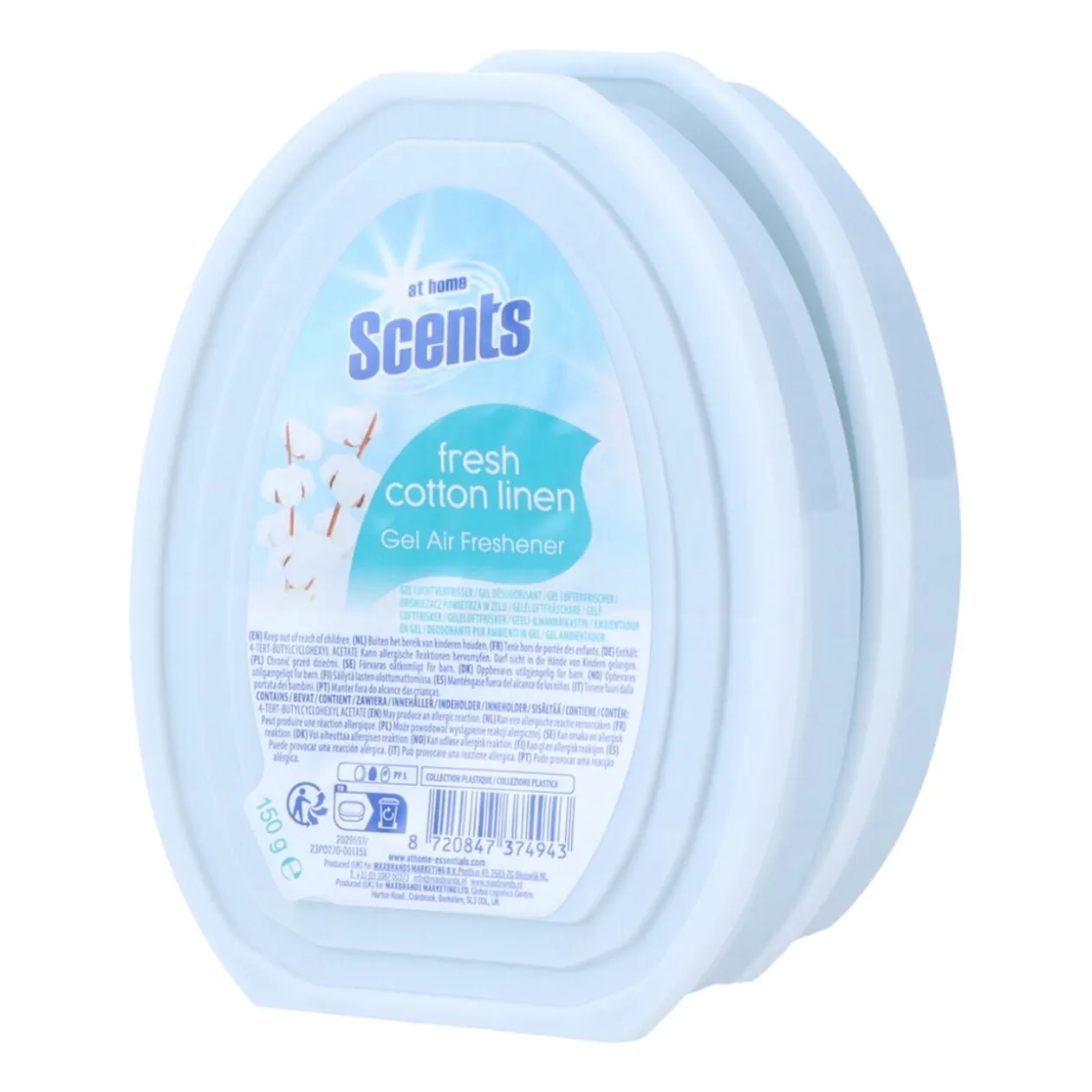 Désodorisant gel senteur coton frais lin 150g x2