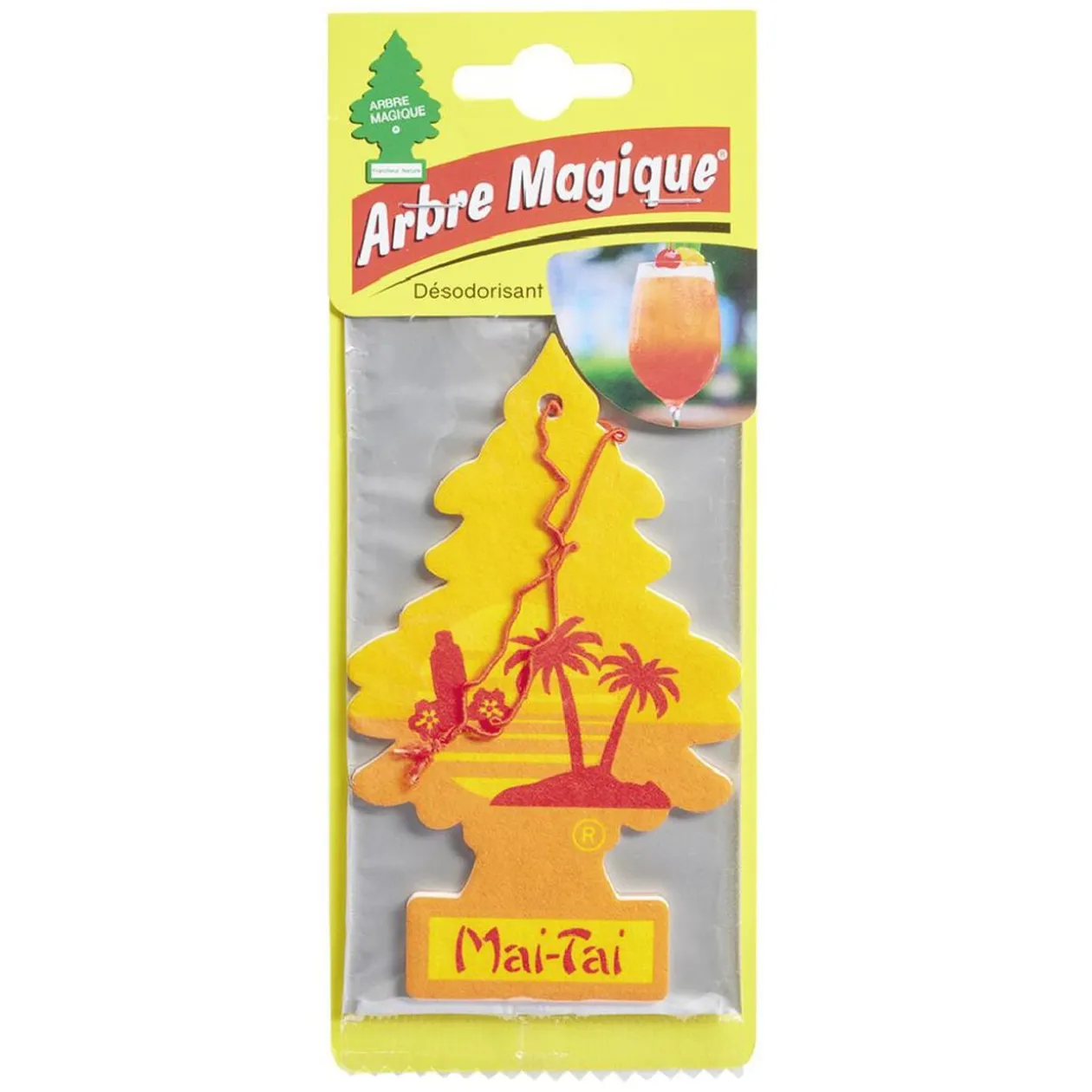 Désodorisant voiture arbre magique senteur Mai-Tai