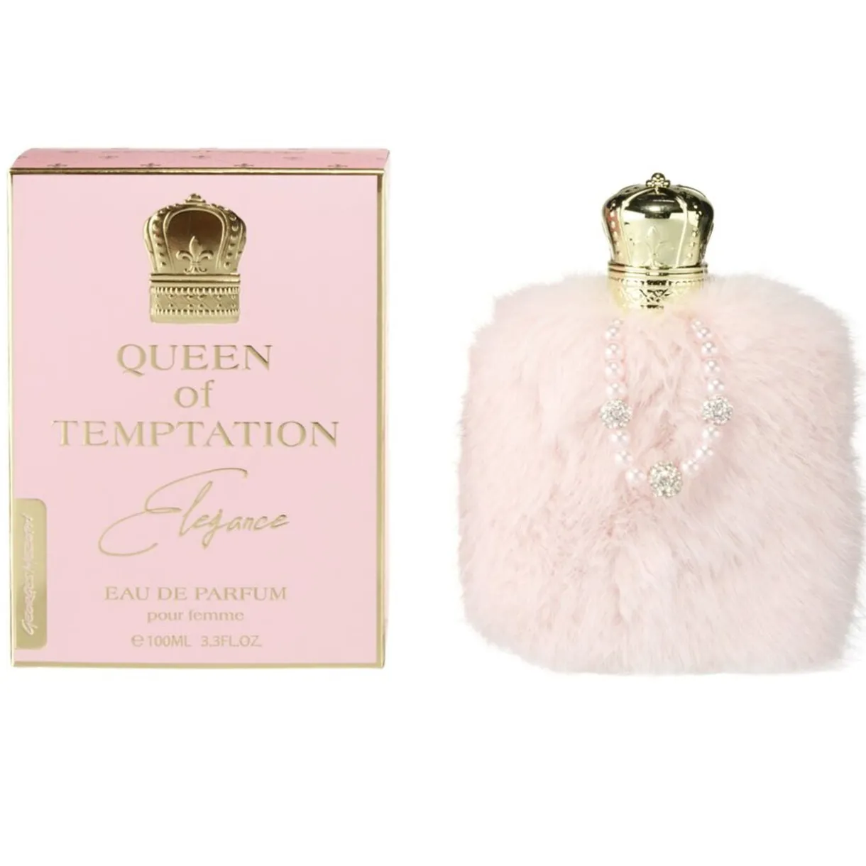 Eau de parfum femme My queen of Temptation flacon poils roses 100ml < Gifi Hot