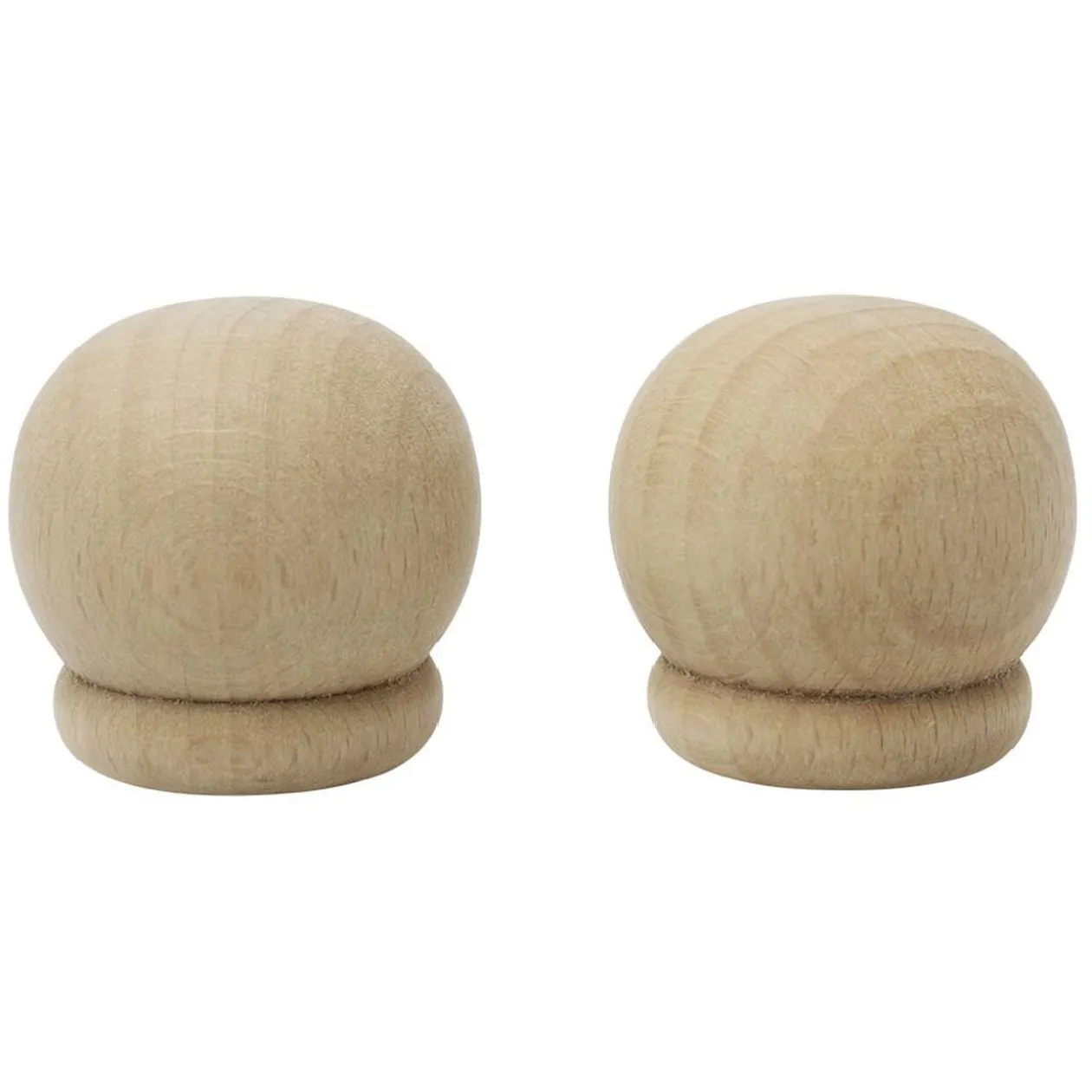Embout de tringle anglais en bois naturel Ø20mm x2