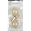 Embout pour tringle à rideaux x2 naturel bois < Gifi Outlet