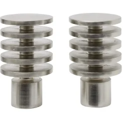 Embout tringle à rideau Ø20mm aluminium brossé x2 forme cylindrique < Gifi Outlet
