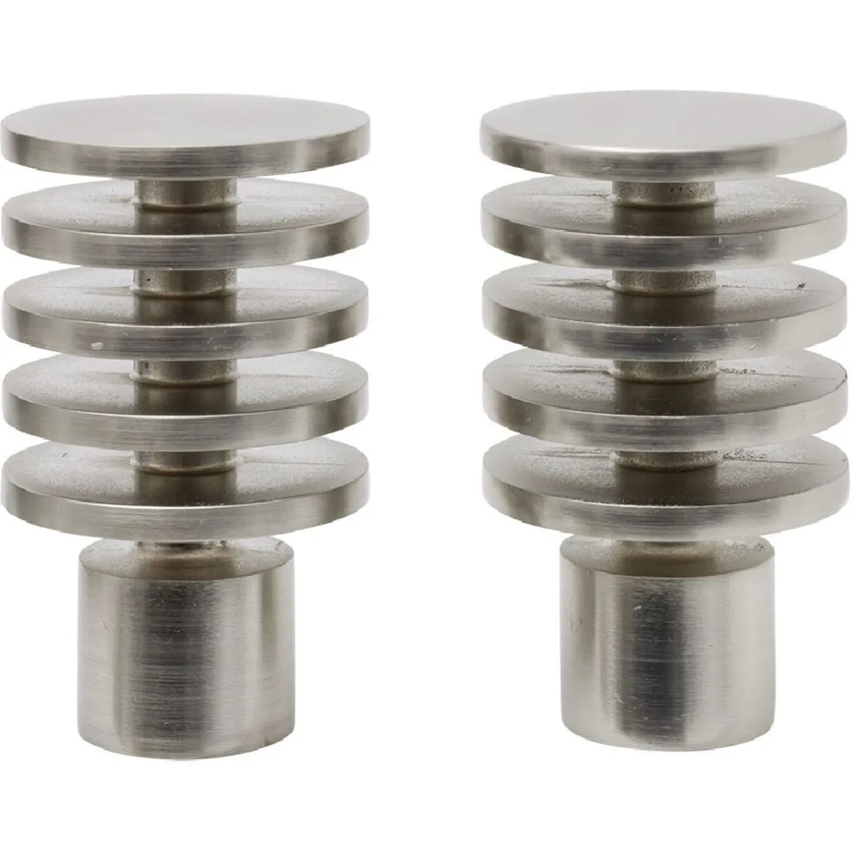 Embout tringle à rideau Ø20mm aluminium brossé x2 forme cylindrique < Gifi Outlet