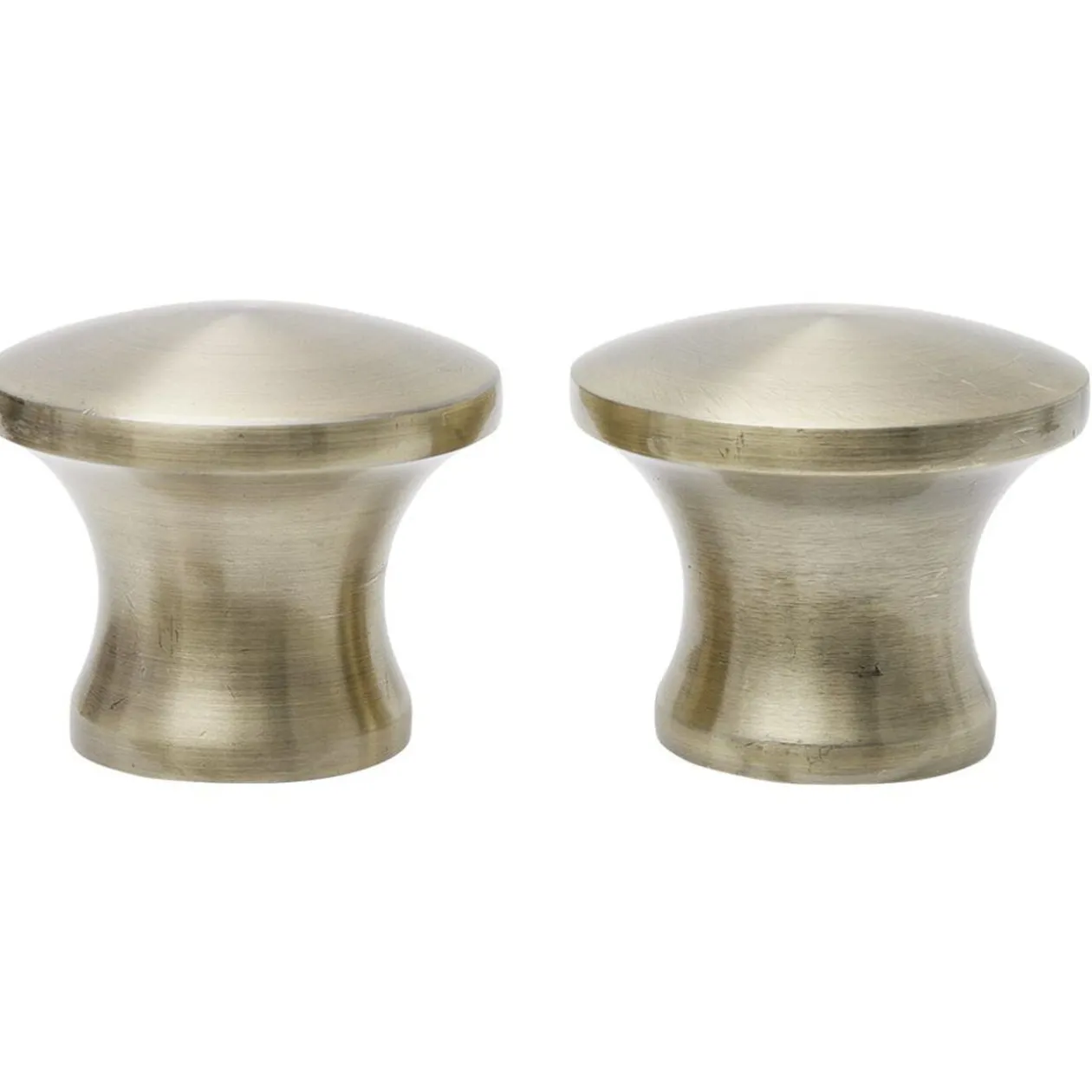 Embout tringle à rideau Ø20mm aluminium brossé x2 forme arrondie