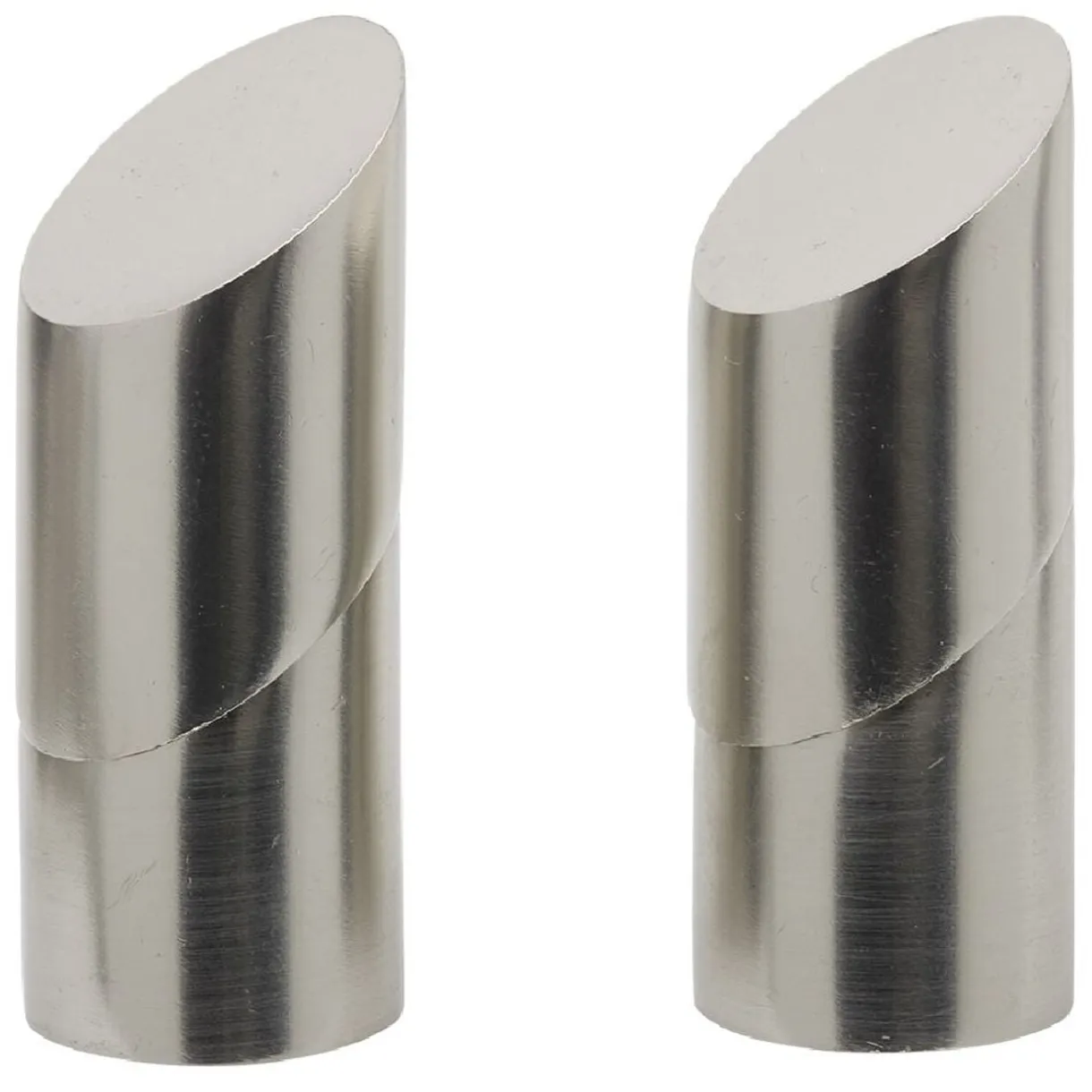 Embout tringle à rideau Ø20mm cylindre biseauté aluminium brossé x2 < Gifi Best